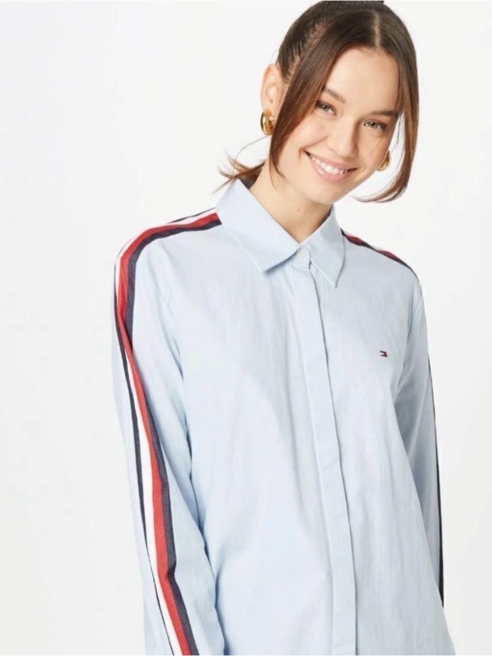 Tommy Hilfiger light blue oxford midi dress